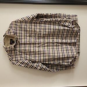 Eddie Bauer 100% Cotton Plaid Button Down